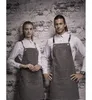 قماشية شمعية شمعية تعمل مع جوبوب الأدوات BBQ Coffee Chef Chef Kitchen Apron Cross-Back Straps Modable M-L216L