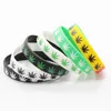 Hot Sale! 50pcs/lot Multi Color Jamaica Bracelet, Cssic Printed Hip Hop Silicone Wristband, Promotion Gift, Silicon Wristband8030027