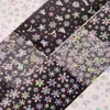 Xmas mönster nagelkonst klistermärken 3D Snowflake Star Laser Glitter Juldekorationer Manikyr nagelkonstöverföring folier 100x4cm