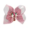 Bågar jul snögubbe hjort hårnål baby flickor rand dot barrettes barn boutique hårklipp Xmas barn hårtillbehör M27907043514