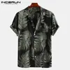 Мужские летние печать Гавайская рубашка с коротким рукавом Holiday Streetwear Beara Beach тропические рубашки вскользь мужские топы плюс размер