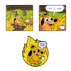 Badges de dessin animé drôle chien émail broche lettre CECI EST FINE mignon chien jaune broches sac vêtements épinglette bijoux cadeau bibelots11485223