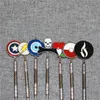 Hot Sale Wax Dabber tool with Skull Design stickers wax jar Dab tool 5 colors 120mm free ship