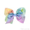 Jojo siwa da 8 pollici di fiocchi per ragazze stampati a filo bowknot clip love cuore valentine039s harshplips fashion peli Accesso2570785