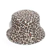 Women Leopard Print Bucket Comfortable Breathe Foldable Men Beach Flat Top Sun Fishing Hat high quality Flat Panama Hat Street1