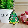 PVC Christmas Key Chains Cartoon Santa Claus Key Ring Holder Snowmen Deer Sock Animal Pendant Keychain Fashion Xmas Decor Keyrings Accessory