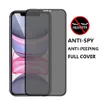 Privacy Anti-Spy Glass Screen Protector voor iPhone 14 13 12 12 Mini Pro Max XR XR XS 6 7 8 Plus Volledig deksel gehard glas met retailpakket