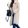 2020 jesień długi płaszcz zimowy kobieta płaszcz ze sztucznego futra kobiety ciepłe damskie futro pluszowa kurtka kobiet pluszowy pluszowy płaszcz Plus rozmiar znosić T200910