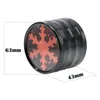 Snow Grinder 63mm 2,5 pollici 4 strati Metal Grinders Herb Spice Crusher 7 colori all'ingrosso HHE1478