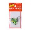 Hengjia Wholesale 500pcs colorful HEAD LURE 1.75G 2.5CM Fishing hook Mini LEAD ROUND JIGS HOOKS