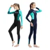 Lady One Piece Rash Guard Swimwear Full Body Cover Tunna Wetsuit, Lycra UV Protection Skin Suit Perfekt för simning Surfing och Dykning