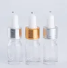 Mini flacon compte-gouttes en verre Transparent 500x5 ml, bouteille d'huile essentielle en verre Transparent 5cc avec compte-gouttes en aluminium SN1497