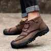 Outdoor Men Winter fur Boot Safety Shoes Combat Men's High Top Leather Toe Cap Work Boots snow warm Shoes size 38-441