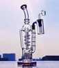 Real Photo Glass Стаканы Bongs Fab Egg курительная трубка Dab Rigs стекла водопроводные трубы 2 Функция Breaker Базовый Шиша с 14мм сустава 12,6 дюйма