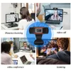 2020 ruotabile HD Webcam del PC Mini USB 2.0 Web Camera di registrazione video ad alta definizione 1080p / 720p / 480p immagini True Color