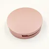 Rose Gold Round Eyelash Packaging Boxes With Mirror False Eyelashes Packaging Box 2 Pair Plastic Lashes Box Empty Eyelash Box Case RRA3637