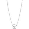 Nieuwe 100% 925 Sterling Zilveren Asymmetrische Hart van Liefde Ketting Clear CZ Valentijnsdag Originele Mode-sieraden 397797CZ