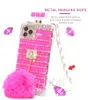 For iPhone 11 Fur Ball Diamond Phone Case Cover IP 11Pro Max Perfume Bottle Bing Bing Diamond Phone Case For iPhone 12