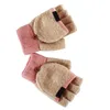 Drop Women Fingerless Winter Gloves Half Finger Soft Warm Knitted Women's Wrist Warmer For Cable Warm1