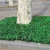Decorative Flowers & Wreaths 200PCS Per Lot Artificial Turf Carpet Simulation Plastic Boxwood Grass Mat 25cm 25cm Green Lawn For H232I