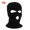 Mütze balaclava Winter Vollge Gesicht Hut warme Skimaske 3 Loch gestrickt Außen weiße Black8870484