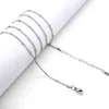 Whole 316L stainless steel ball station chain necklace for floating living locket penant Jewelry 302 inches extension 755cm75627342556733