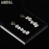 Stud Misha Fashion Pearl Earring for Women Long Drop Earrings Freshwater Jewelry Gifts 23351