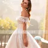 Adoly Mey Romantic Loweteart шея кружева A-Line Свадебное платье 2020 роскошные бисеровые аппликации кисти поезда принцесса свадебное платье