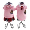 Pet casal cão roupas uniformes Menor Médio Cães Traje Chihuahua do filhote de cachorro roupas para caes Roupa bonito do estilo Campus XS-XL