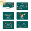 Kerstmis wenskaart set cartoon printen creatieve mooie vakantie gift bericht zegen kaarten envelop stickers set vt1612