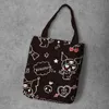 Kuromi Cartoon Student Printed Canvas Recycle Shopping Bag Large Capacity Customize Tote Fashion Ladies Casual Shoulder Bags 200919