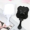 Cabo de plástico preto Branco Espelho quadrado retro rendas borboleta Espelhos de maquiagem portátil compacto Decoração Casa 1 75 km G2