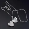 Temperature sensing Color Changing Heart locket pendant necklace stainless steel chain women necklaces fashion jewelry will and sandy gift