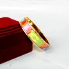 Color Love Series 18-каратная позолоченная эмаль-браслет для женщин Браслеты высшего качества браслеты шириной 15 мм Модные свадебные украшенияr283z
