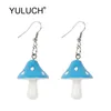 Yuluch Fashion Mushroom Pattern Long Dangle Earrings女性ファッションジュエリーパーソナリティレッドグリーンマジックドロップイヤリング8507525