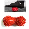 Fußmassage Roller Erdnuss Doppelte Lacrosse Spiky Ball Myofascial Bälle für Plantarfasziitis Mobilität Rücken Fußbogen Schmerz Relief226657661