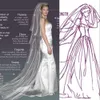 2022 Blśnięte błyski Bling Bridal Wedding Welles 1 warstwa cekinowa długa długość katedry ręcznie robione miękkie cekiny tiulowe Bride Wout Wersa