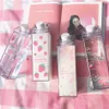 Creative Cute Plastic Clear Milk Carton Water Bottle Fashion Strawberry Transparent Milk Box Juice Water Cup For Girls Kid LJ200918482401