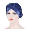 Donne Perdita di capelli Musulmano Treccia Tie Dye Testa Turbante Bandane Copertura avvolgente Cancro Chemio Cap Cappello India Bonnet Berretti Skullies Moda