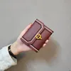 Nya koreanska vävda plånbok Små plånbok Kvinnor Kort stil Europeiska och amerikanska kvinnor039 -tal Wallet Fashion Three Fold Coin Purse TID1975017