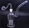 1pcs glass beaker Bong pipes Thick ash catcher Bongs inline 4 Stereo Matrix perc Heady 8inch Dab Rigs With 14mm male glass oil burner pipe