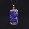 Orgonite Energy Wiselant Natural Lapis Lazuli Reiki Energy Naszyjnik Tajemniczy żywica Chakra Kamienne Business Amulet 200929282p