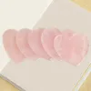 Natural Rose Quartz Jade Guasha Board Natural Stone Draging الصينية Gua Sha أدوات للوجه لضغط الجسم الخلفي