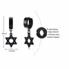 Black Star of David Circle Drop Earrings for Men Stainless Steel Earing Jewish Male Jewelry Perfect for Any Occasion2527716