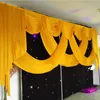 10 piedi WID Burgundy Color Wedding Tanda Swags Sfondo di decorazione per matrimoni Swags Swags Satin Wall Drapes2776311