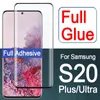 Galaretki klej pełny klej szkło hartowane dla Samsung Galaxy S21 Plus Note 20 S20 Ultra S10 10 S9 S8 Odcisk Odcisk palca z ochraniacz ekranu