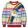 Unicorn Giyim sweatshirt Noel Bahar Man Kadınlar Moda Kırmızı Artı boyutu 3D Baskı Uzun Kollu Sweatershirt Triko YJL556 Tops