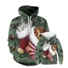 2020 Europa en de Verenigde Staten Nieuwe Popular Cat Digital Printing Parent-Child Hooded Casual Sweater Sport Pullover Baseballjack