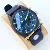 Nowy Morówka Air Combat Force Pvd Czarna Skrzynia stalowa 389008 Niebieski Dial 6S00 Kwarcowy Chronograph Męskie Zegarek Blue Nylon Skórzane zegarki Pure_Time