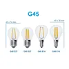 LED الشعيرة مصباح ريترو G45 LED 2W 4W 6W 8W خيوط ضوء لمبة E27 E14 COB 220V زجاج قذيفة خمر مصباح نمط